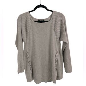 Style & Co. Gray Corset Sweater Size M